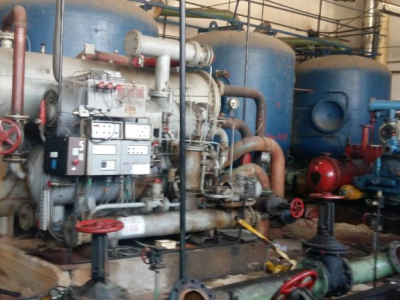 Выполнен демонтаж на заводе Интеграл 3х компрессорных фреоновых установок весом 5.6 тонн каждая